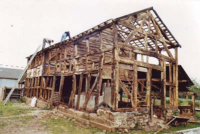 timber oak unconverted framed box frames barn dismantled ready