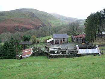 Smallholding with a barn conversion, outbuildings and land in Ponterwyd, Aberystwyth, Wales